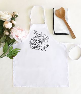 Kid's Floral Doodle Aprons