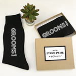 Black Groomsmen Dress Socks