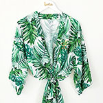 Monogram Palm Leaf Cotton Robes