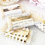Mini Soap Favors (set of 5) - Metallic Foil