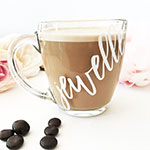 Personalized Glass Coffee Mug