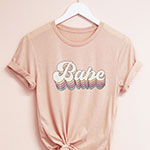 Retro Blush Bridal Party Shirt - Semi-Fitted