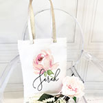Personalized Spring Rose Tote