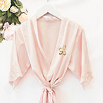 Satin Lace Child Monogram Robe
