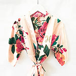 Watercolor Floral Child Monogram Robe