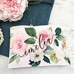 Personalized Spring Rose Cosmetic Bag