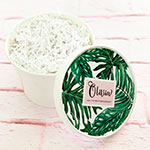 Round Gift Box - Palm Leaf