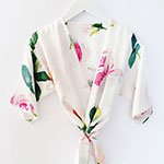 Child Spring Rose Satin Robe