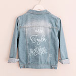 Bridal Floral Denim Jacket