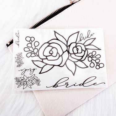 Floral Bride Temporary Tattoos
