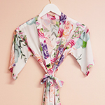 Child Succulent Monogram Robe