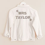 Bridal Sparkle White Jean Jacket
