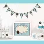 Blue Baby Shower Decorations Starter Kit