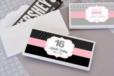 Personalized Sweet 16 or 15 Candy Wrapper Covers