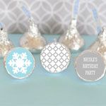 Personalized Winter Wonderland Party Hershey's&reg; Kisses Labels Trio (set of 108)