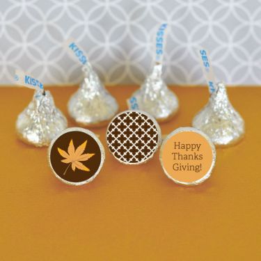 Personalized Thanksgiving Hershey's&reg; Kisses Labels Trio (set of 108)
