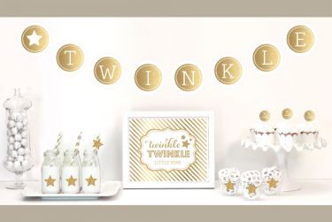 Gold & Glitter Twinkle Twinkle Party Kit