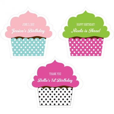 Personalized Cupcake Stickers